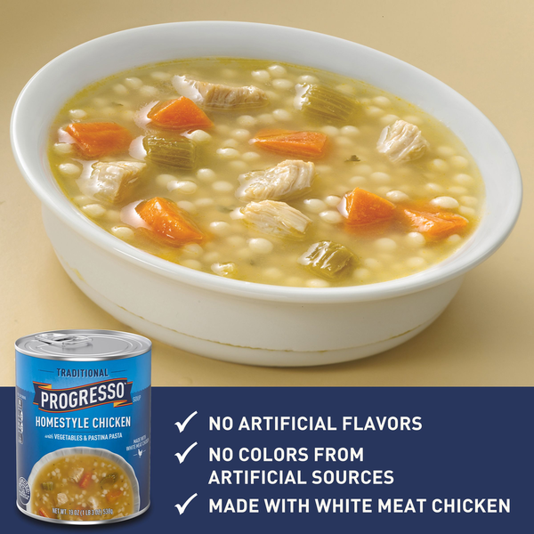 Progresso Traditional, Chicken with Vegetables & Pastina Pasta Canned Soup