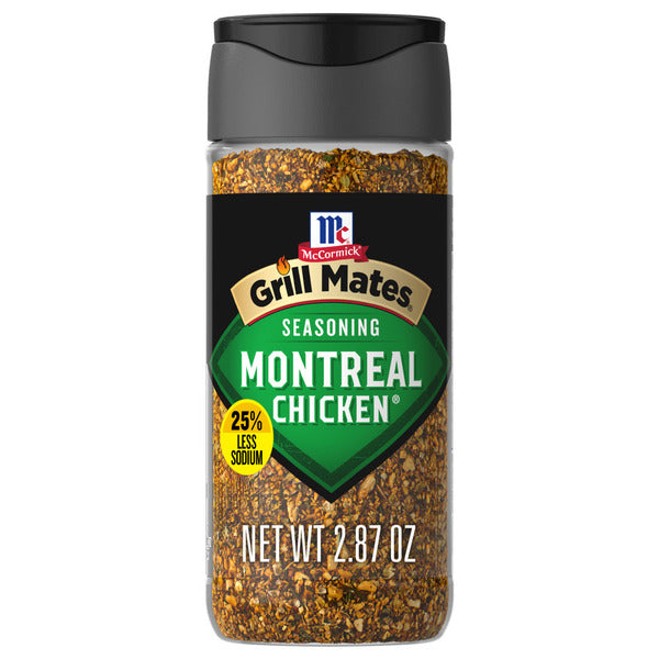 McCormick® GRILL MATES 25% Less Sodium Montreal Chicken Seasoning