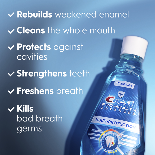 Crest Pro-Health Advanced Alcohol Free Extra Deep Clean Mouthwash, Fresh