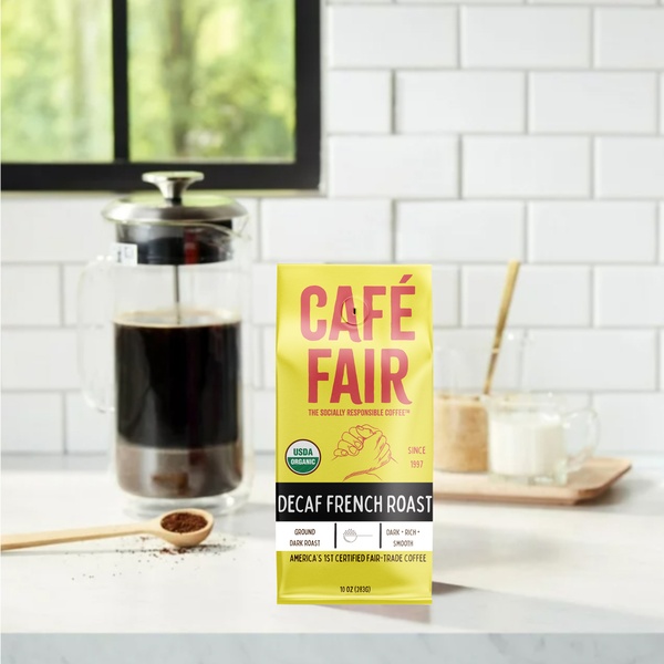 Café Fair Organic Decaf French Roast, Ground Coffee, Fair Trade