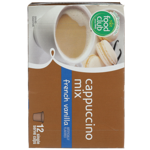 Food Club French Vanilla Cappuccino Mix Single Serve Cups