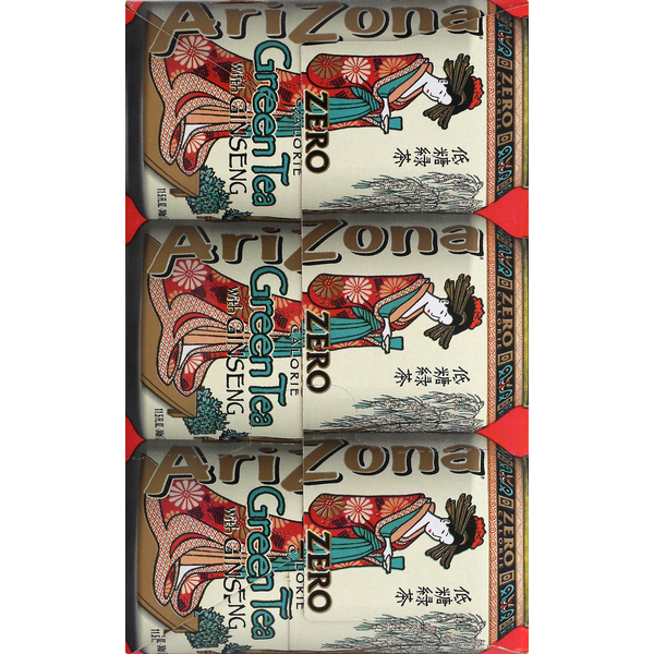 AriZona Green Tea, Zero Calorie, with Ginseng