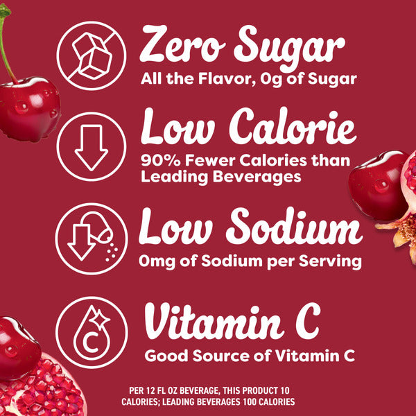 Crystal Light Cherry Pomegranate Naturally Flavored Powdered Drink Mix