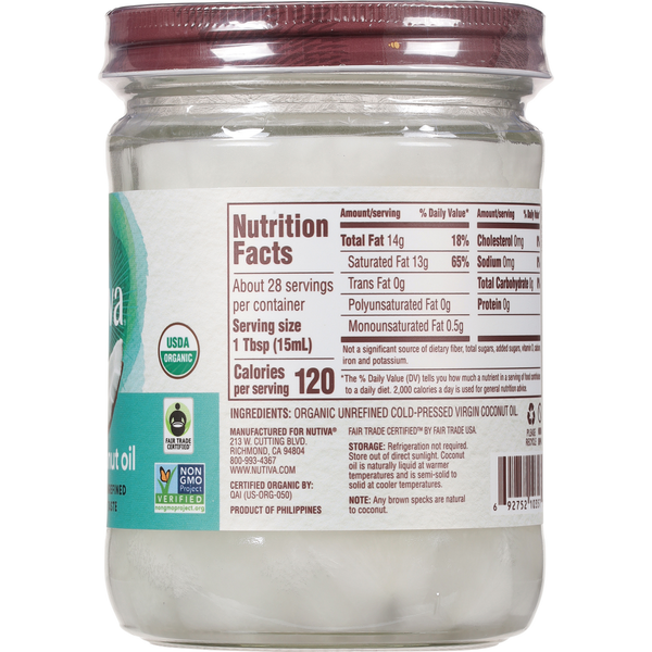 Nutiva Virgin Coconut Oil, Organic
