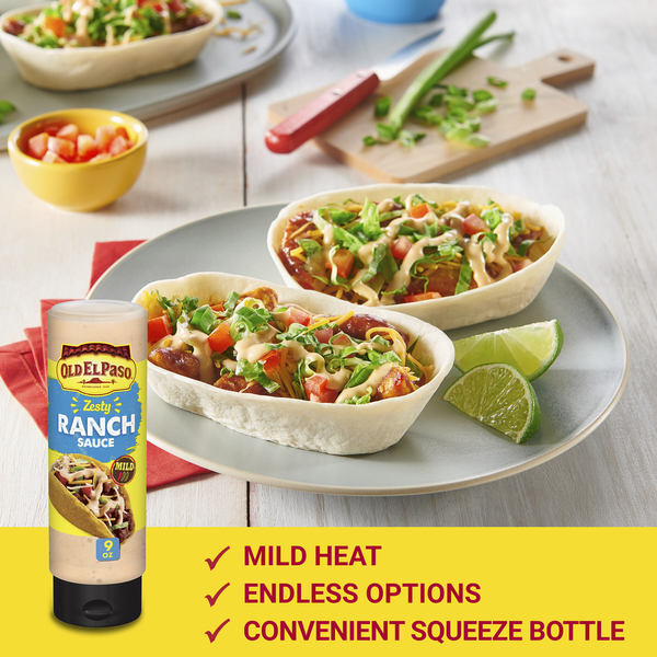 Old El Paso Taco Sauce Zesty Ranch Sauce Squeeze Bottle