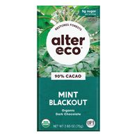 Alter Eco Organic Dark Chocolate, 90% Cacao, Mint Blackout DestGlow