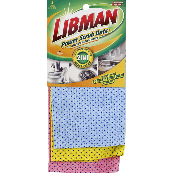 Libman Kitchen & Dish Wipes, 2 in 1