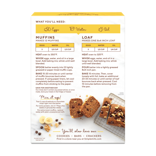 Simple Mills Almond Flour Banana Muffin & Bread Baking Mix