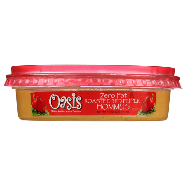 Oasis Mediterranean Cuisine Zero Fat Roasted Red Pepper Hommus