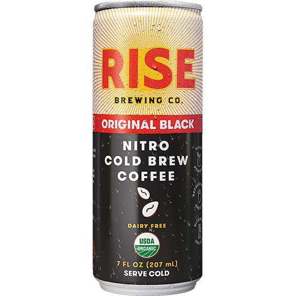 RISE Brewing Co. Coffee, Dairy Free, Nitro Cold Brew, Original Black
