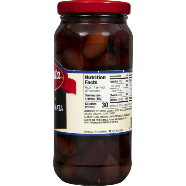 Mezzetta Napa Valley Bistro™ Pitted Kalamata Olives With Cabernet & Herbs
