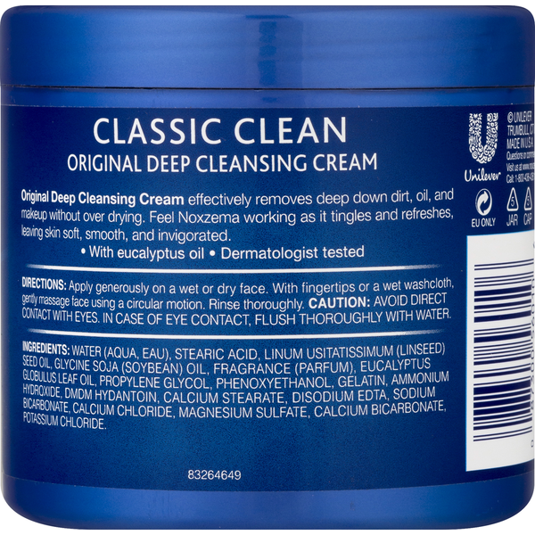 Noxzema Deep Cleansing Cream, Original, Classic Clean