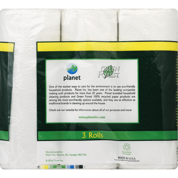 Green Forest Paper Towels, 100% Recycled, Size Your Own, Two-Ply