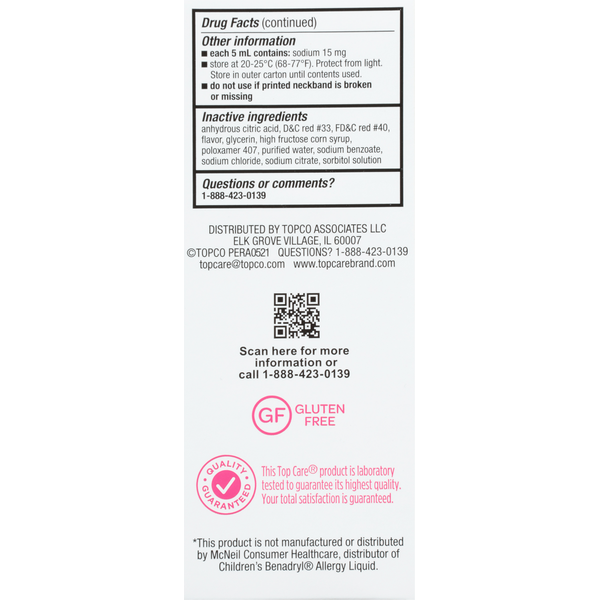 TopCare Allergy Liquid, Cherry Flavor, Children&