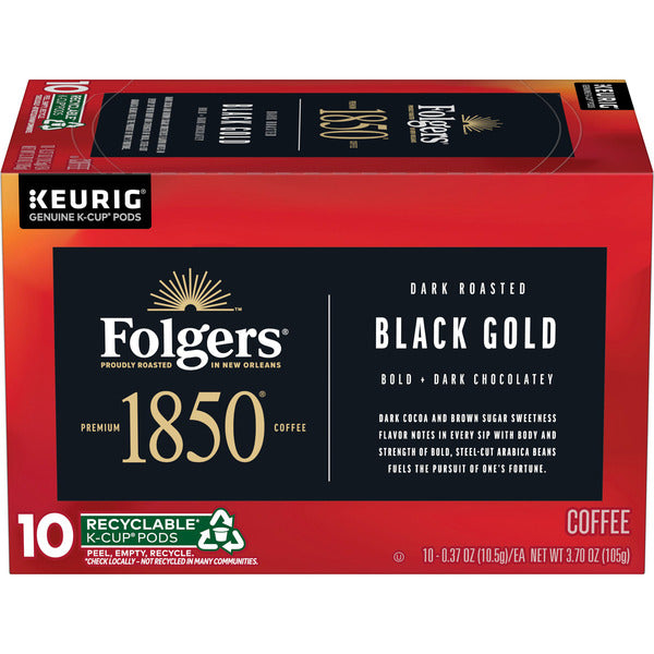 Folgers 1850 Black Gold, Dark Roast Coffee, Keurig K-Cup Pods