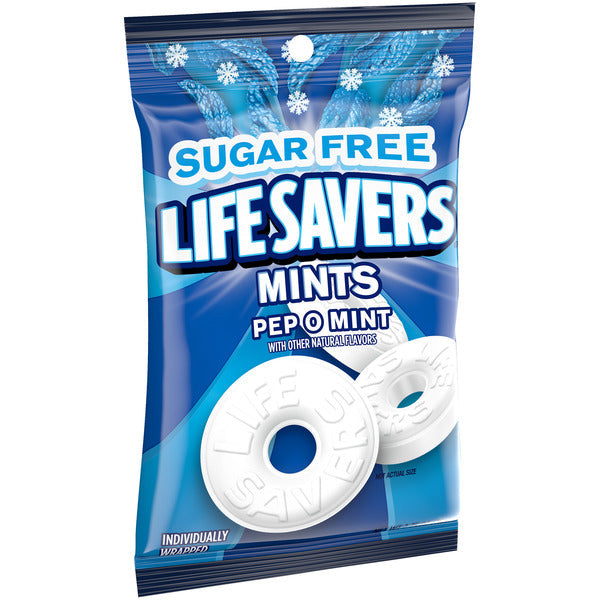 Life Savers PepOMint Sugar Free Breath Mints Hard Candy Blue