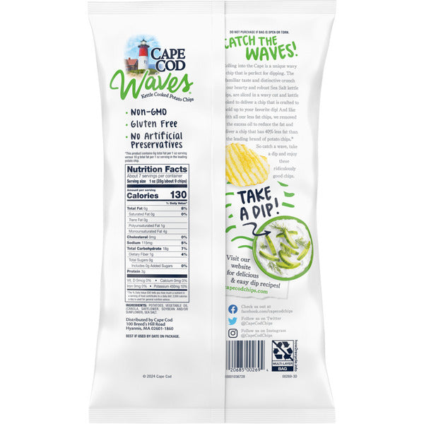 Cape Cod Less Fat Sea Salt Chips