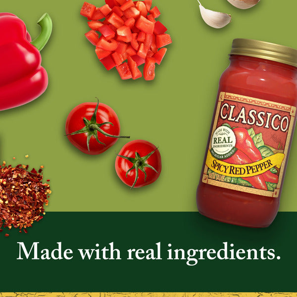 Classico Spicy Red Pepper & Tomato Spaghetti Pasta Sauce