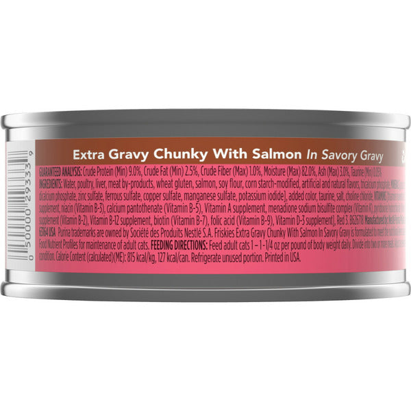 Purina Friskies Gravy Wet Cat Food, Extra Gravy Chunky With Salmon in Savory Gravy