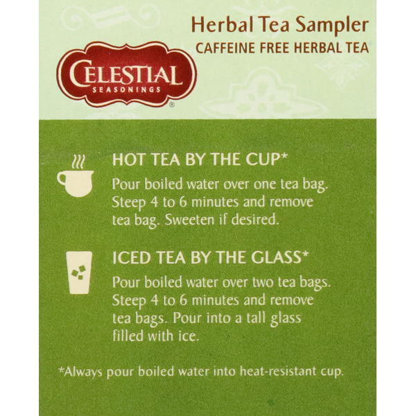 Celestial Seasonings Herbal Tea Sampler, 5 Flavors, Caffeine Free, Tea Bags