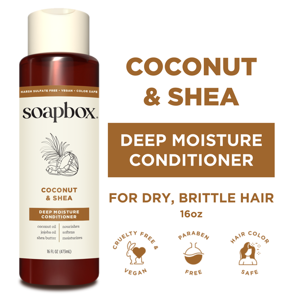 Soapbox Conditioner, Deep Moisture, Coconut & Shea