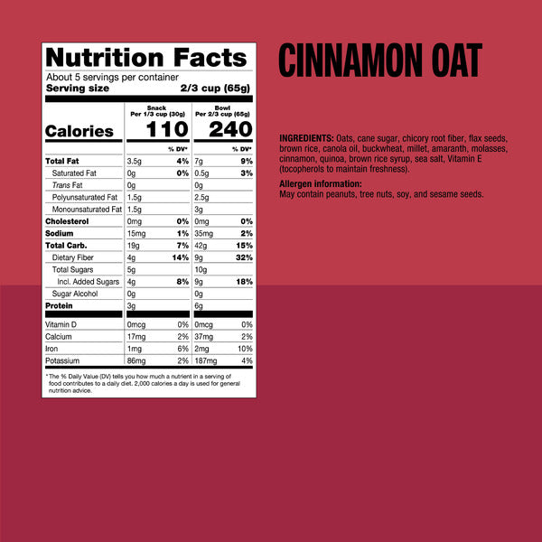 KIND Healthy Grains Clusters Cinnamon Oat Granola with Flax Seeds