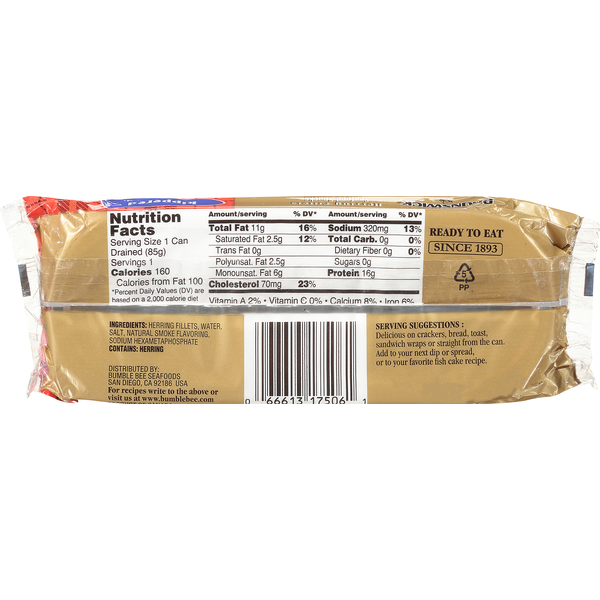 Brunswick Kippered Herring Fillets Seafood Snacks