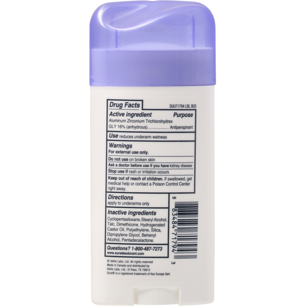 Sure Anti-Perspirant & Deodorant, Unscented, Original Solid