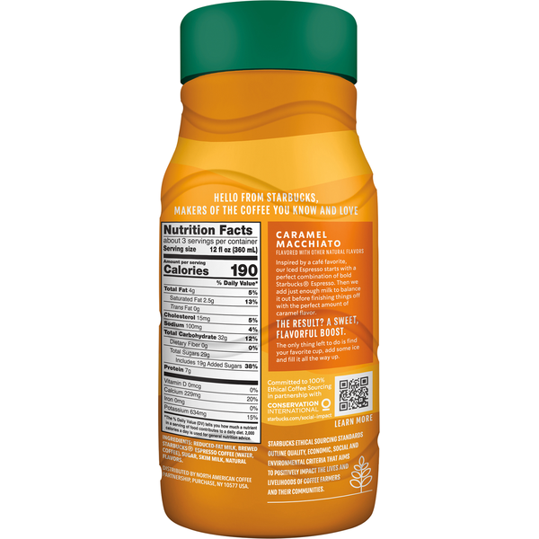 Starbucks Espresso Beverage, Caramel Macchiato, Chilled