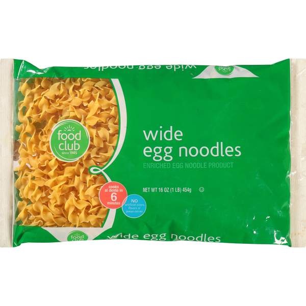 Food Club Enriched Egg Noodle Product, Wide Egg Noodles