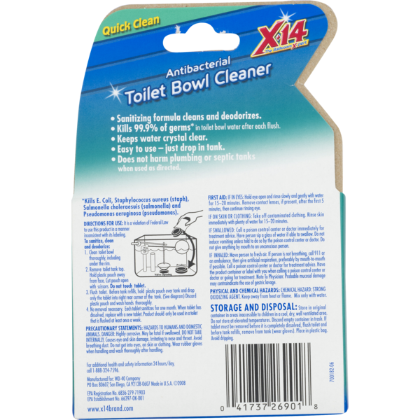 X-14 Automatic Toilet Bowl Cleaner, with Bleach