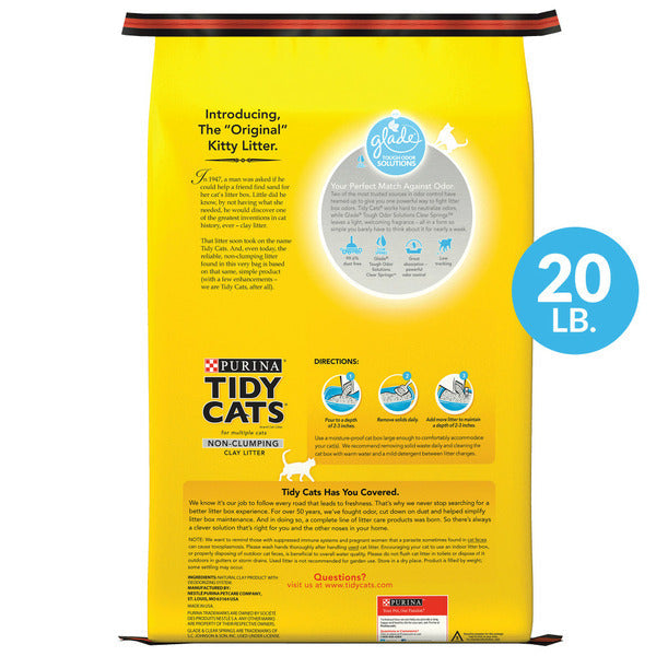 Purina Tidy Cats Non Clumping Cat Litter, Glade Clear Springs Multi Cat Litter