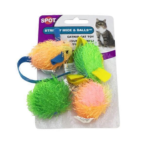 Ethical Stringy Mice And Ball With Catnip Cat Toy