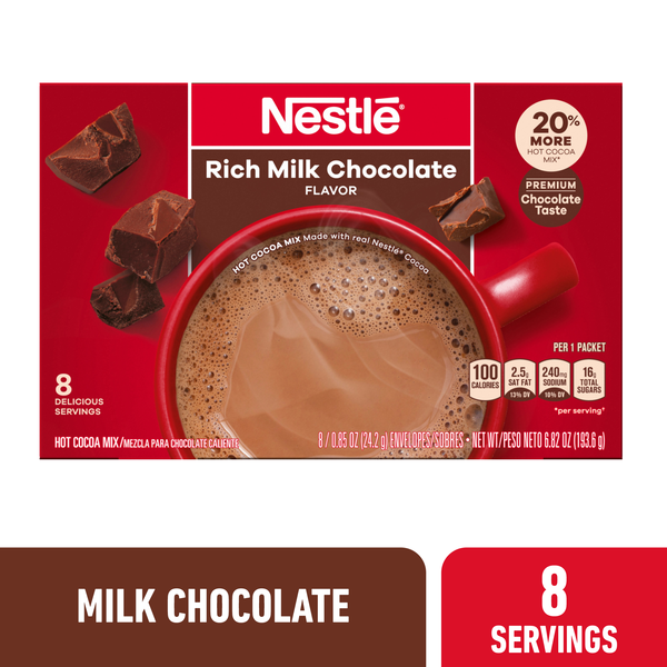 Nestle Hot Cocoa Rich Milk Chocolate Flavored Mix Powder