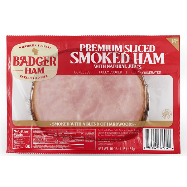Badger Ham Sliced Premium Smoked Ham