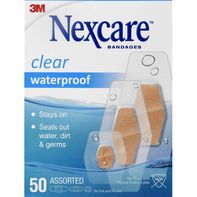 Nexcare Bandages, Clear, Waterproof, Assorted️