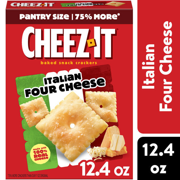 Cheez-It Italian Four Cheese Crackers, Baked Snack Crackers, 12.4 oz