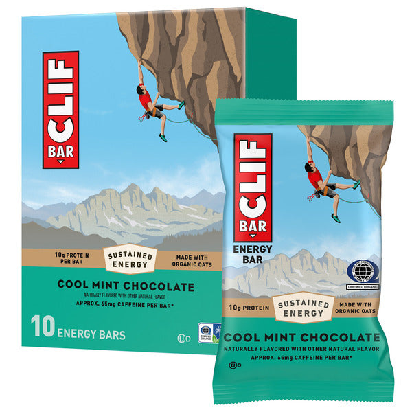CLIF BAR Energy Protein Bars, Cool Mint Chocolate With Caffeine, Non-Gmo 24 oz