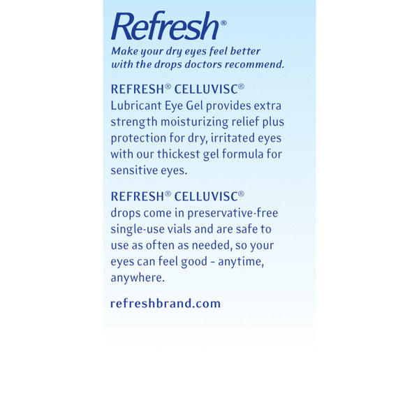 Refresh Celluvisc Lubricant Eye Gel Preservative-Free Artificial Tears