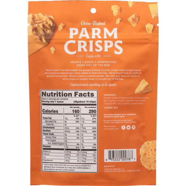 ParmCrisps Oven-Baked Cheddar Cheese Snack