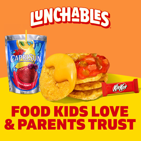Lunchables Nachos Cheese Dip & Salsa Kids Lunch Snack Meal Kit with Capri Sun & Kit Kat