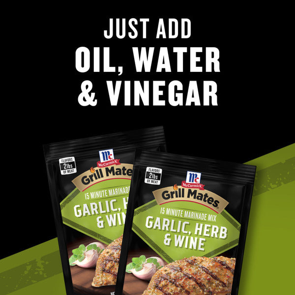 McCormick® GRILL MATES Garlic, Herb & Wine Marinade Seasoning Mix