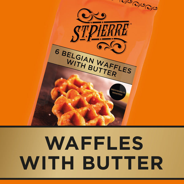St Pierre 6 ct, Butter, Brioche Waffles, Belgian Waffles, 10.6 oz