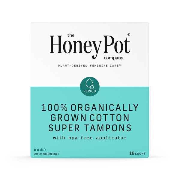 The Honey Pot Company Organic Cotton Super, BPA-Free Applicator Tampons DestGlow