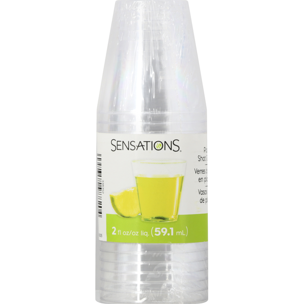 Sensations Shot Glasses, Plastic, 2 Fluid Ounce