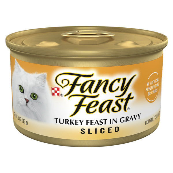 Purina Fancy Feast Gravy Wet Cat Food, Sliced Turkey Feast in Gravy