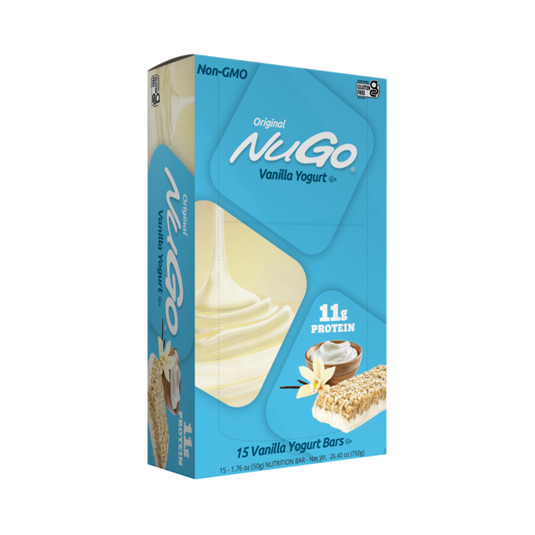 NuGo Original Vanilla Yogurt, Gluten Free, Protein Bar