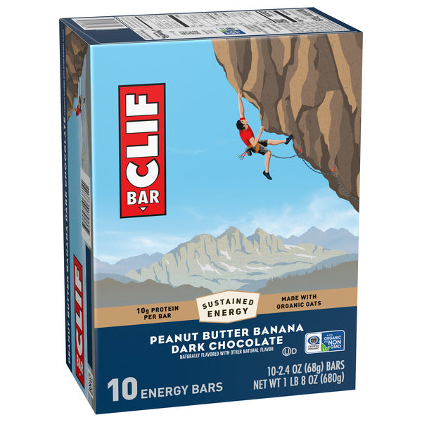 CLIF BAR Energy Protein Bars, Peanut Butter Banana With Dark Chocolate, Non-Gmo 24 oz