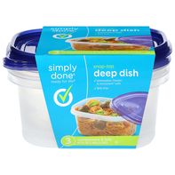 Simply Done 64 Fl Oz Snap-Top Deep Dish Containers...
️