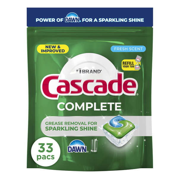Cascade Complete Dishwasher Detergent Fresh